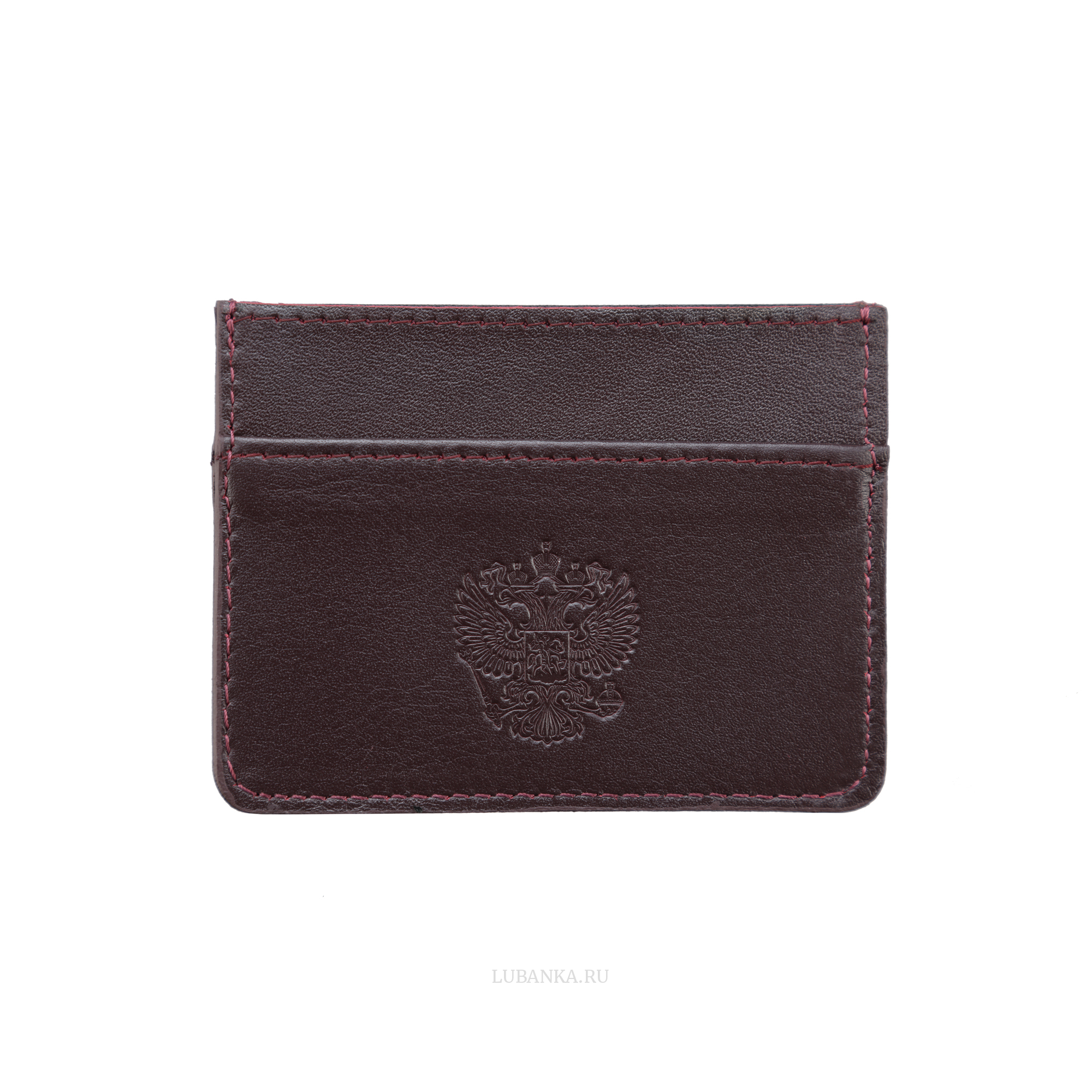 Картхолдер двухсторонний Россия бордовый