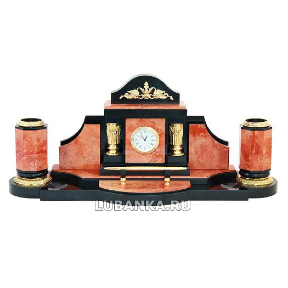 Настольный набор для руководителя «Яшма» из камня